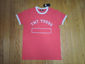 新品 TMT トリムTシャツ S 赤系 YOURS ロゴ LOGO カットソー ティーエムティー