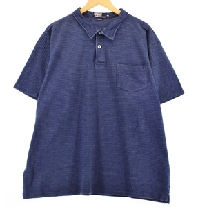 古着 ラルフローレン Ralph Lauren POLO by Ralph Lauren 半袖 ボーダー ポロシャツ USA製 メンズXXL /eaa320797 【SS2409_30%】