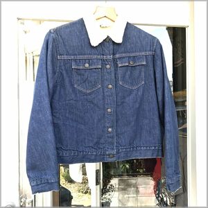 ★シアーズ　Sears　60s　レディース　ボア付き　デニムジャケット　耳付き　size M★検 ビンテージ ジージャン ランチ