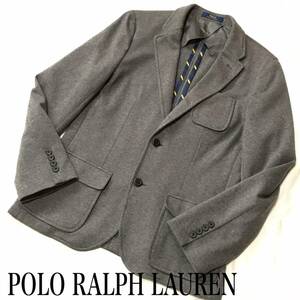  ★ POLO RALPH LAUREN ポロ ラルフローレン スエット 生地 テーラードジャケット ジャケット グレー 18 165/84A メンズ S相当 ★ 