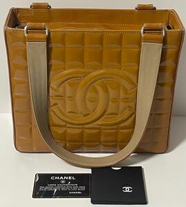 CHANEL シャネル チョコバー ハンドバッグ パテントレザー レディース ショルダーバッグ　1円〜