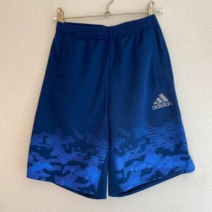 新品　アディダス　adidas ボトムス　ハーフパンツ　ショートパンツ　半ズボン　130 ブルー　青　ジュニア　キッズ　サッカー　フットサル