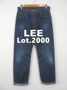 Lee リー 復刻 ★ 2000 ワイド デニムパンツ W33 ★ セルビッチ 片耳 白耳 黒タグ チェーンステッチ ボタンフライ ジーンズ レプリカ