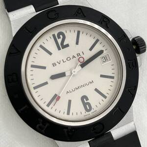 ジャンク 【ベルト劣化】BVLGARI ALUMINIUM AL38A L※※※4 自動巻き デイト ブルガリ アルミニウム オートマチック