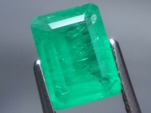 1.23ct f 新品・コロンビアカラーの最上級ランクカラー 合成バイロンエメラルド 超希少入手困難・バイロン社製