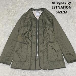 onegravity ワングラビティ ESTNATION エストネーション LINING BOA COAT ボアライナーコート 中綿 IDEALジップ サイズM カーキ メンズ