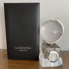 GLASS WORKS NARUMI ナルミ　地球儀　置き時計