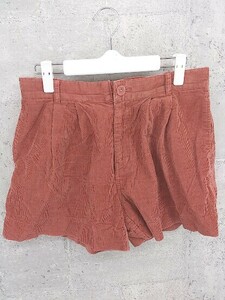 ◇ bulle de savon ビュルデサボン ユーデュロイ ショート パンツ F レッド系 *