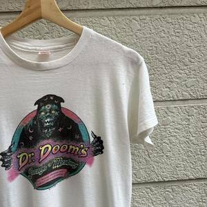 70s USA古着 マーベル Dr DoomプリントTシャツ 半袖Tシャツ Marvel Hanes ヘインズ アメリカ古着 vintage ヴィンテージ M フラッグタグ