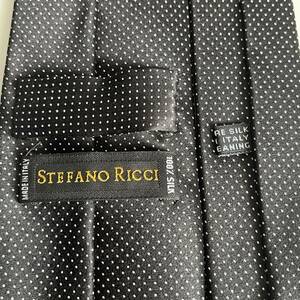 STEFANO RICCI【ステファノリッチ】 黒点々ネクタイ