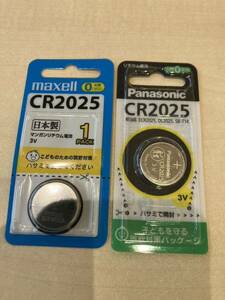 パナソニック Panasonic CR2025P [コイン形リチウム電池] & マクセル Maxell CR2025 1BS [コイン形リチウム電池 1個]