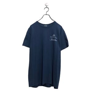 ROCK AND ROLL 半袖 プリント Tシャツ M ブルー バックプリント クルーネック 古着卸 アメリカ仕入 a604-6968