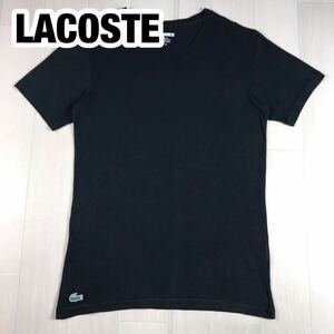 LACOSTE ラコステ 半袖 Tシャツ M ブラック Vネック ワニ