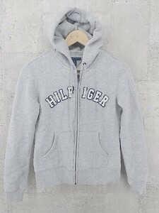 ◇ TOMMY HILFIGER トミーヒルフィガー 長袖 ジップアップ パーカー XS グレー レディース