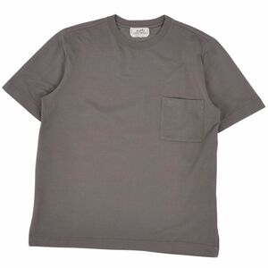 美品 エルメス HERMES Tシャツ カットソー 半袖 ショートスリーブ 鹿の子 Hロゴ刺繍 トップス メンズ S カーキ cf09od-rm05f11668