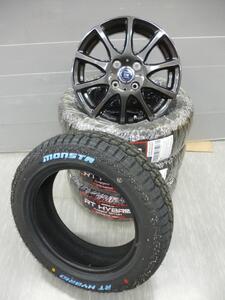 新品★セット★Eta★モンスターR/T★155/65R14★ホワイトレター★ゴツゴツタイヤ★軽トラック・軽バン・ハイゼット・エブリー★G