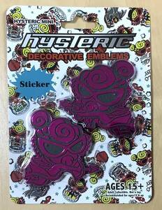 即決☆ヒスミニ☆正規品☆新品☆エンブレム☆2個セット☆メタリックピンク☆ヒステリックミニ☆HYSTERIC MINI