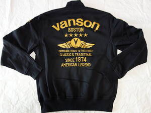 【送料無料】新品・未使用・タグ付き Vanson 秋冬 SWEAT ジャケット VS20403W BK/YE 2XLサイズ 