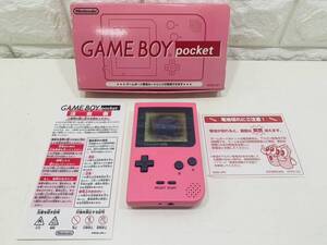 z440★当時物 ニンテンドー 任天堂 NINTENDO ゲームボーイポケット GAME BOY pocket MGB-001 ピンク 動作未確認の為ジャンク