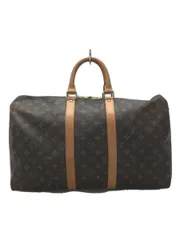 LOUIS VUITTON ボストンバッグ レザー ブラウン ルイヴィトン モノグラム M41418