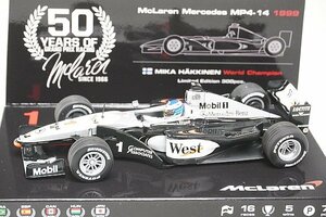 PMA ミニチャンプス 1/43 McLaren Honda マクラーレンホンダ MP4/14 M.ハッキネン 1999 #1 マクラーレン50th記念モデル MC-ES-1622-12