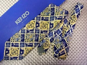 ♪36328C♪良品【花 植物 柄】ケンゾー【KENZO】ネクタイ