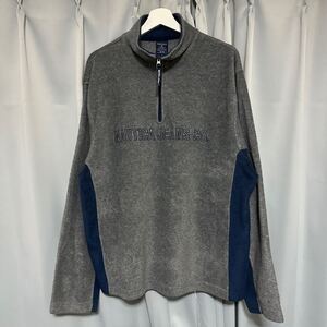 nautica jeans co. ハーフジップ フリース グレー プルオーバー フリースジャケット 90s XL