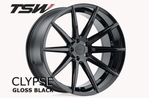 TSW CLYPSE クリプス 8.5J×20 トヨタ 40系 アルファード PCD 5/120 TOYOTA グロスブラック 20インチ ホイール 4本セット 送料無料