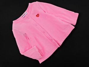 ネコポスOK MIKIHOUSE ミキハウス カーディガン sizeF（70-80cm）/ピンク ■◇ ☆ egd0 子供服