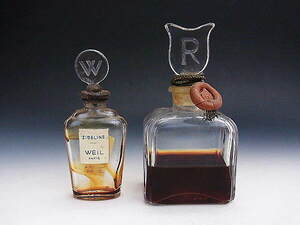 フランス製 香水瓶 ２種 ◆ 仏蘭西ビンテージ