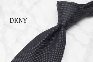 【美品】DKNY ダナキャラン ニューヨーク A-068 黒 ブラック ブランド ネクタイ 良品 古着 卸 USED オールド SILK