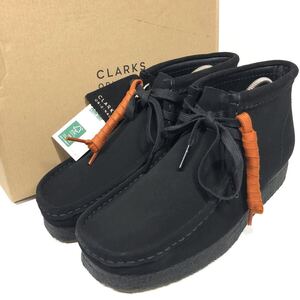 未使用品【クラークス】本物 Clarks 靴 24.5cm ワラビー wallabees ショートブーツ ハイカットシューズ スエード メンズ UK 6 1/2 G 箱有