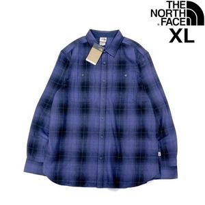 1円～!売切!【正規新品】THE NORTH FACE◆ARROYO LIGHTWEIGHT FLANNEL SHIRT 長袖 ネルシャツ US限定 茶タグ(XL)黒 チェック柄 180914-40