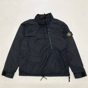 ● STONE ISLAND ストーンアイランド ナイロンジャケット プルオーバー 防水 防風 イタリア製 ナイロン ブラック サイズL メンズ 0.4kg