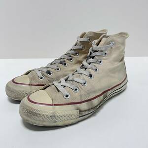 90s 日本製 Converse All Star コンバース オールスター 生成り スニーカー 6 25cm 当て布 サイドステッチ