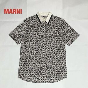 【希少】MARNI　マルニ　総柄シャツ　半袖シャツ　フラワープリント　ボタニカル柄　花柄　ユニセックス　マルチカラー　イタリア製