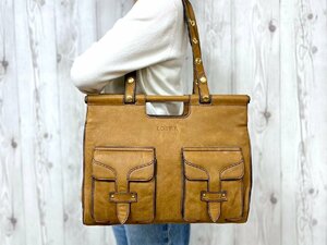 極美品 LOEWE ロエベ トートバッグ ハンドバッグ ショルダーバッグ バッグ ヌバック 茶 A4収納可 2WAY 76969