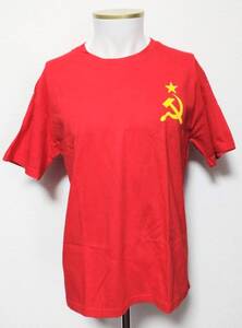 送料無料　【Lサイズ】CCCP　ソビエト　赤い台地　赤軍　Tシャツ　半袖　ストリート　病み系　ファンスマ