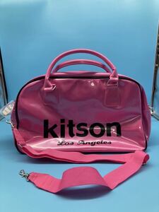 【A2000】kitson キットソン スポーツバッグ エナメル タグ付き 美品 Los Angels ピンク 可愛い オシャレ