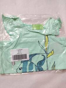 新品 ジンボリー姉妹ブランドクレイジー8 Crazy 8 ラッフル コットンTシャツ 魚 ジェム サイズ4T ( 4歳用 95-100 XS )