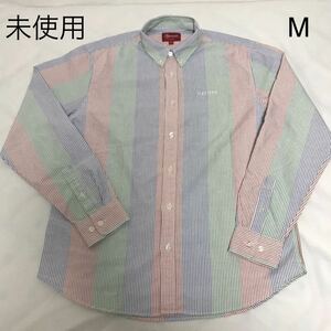 未使用 20ss Supreme Oxford Shirt size:M ステッカー付き Supreme 名古屋店 購入 長袖 シャツ ストライプ マルチカラー