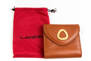 ランセル コインケース カードケース がま口 三つ折り 財布 ウォレット ブランド レディース ブラウン系 LANCEL