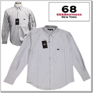 シックスティエイトアンドブラザーズ/68&BROTHERS Oxford B.D Shirts 8002-Gray-M オックスフォード ボタンダウンシャツ