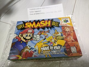 SUPER SMASH BROS V-Seam Factory Sealed Made in Japan Box Printed in USA 北米版 スマブラ N64 Nintendo 64 V-Seam版