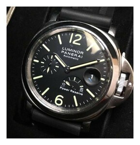 PANERAI パネライ ルミノール パワーリザーブ PAM00090 自動巻き 腕時計 メンズ D番 ブラック 黒 自動巻き 44mm 純正Dバックル付