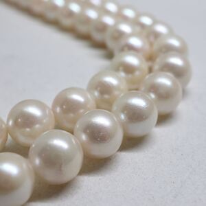 1円〜!!▲アコヤ本真珠ネックレス▲D 約36.7g 約41.5cm 約7.5-8.0mm珠 pearl necklace jewelry パール DA0/DA0 81