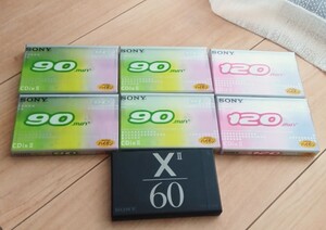 未開封 SONY ソニー ハイポジションカセットテープ C-90CDX2H 90分×4点 C-120CDX2H×２点 CANVAS WINDOW HALF×１点 合計７点セット 