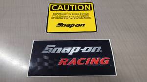 Snap-on ステッカー Snap-on RACING CAUTION 2枚セット