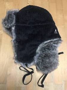 古着　KANGOL WIDE CORD USHANKA カンゴール　コーデュロイ　ウシャンカ　Lサイズ　フライトキャップ　飛行帽