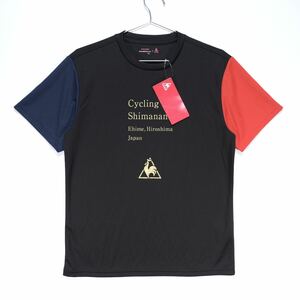 【送料無料】【未使用】サイクリングしまなみ2018/大会参加記念Tシャツ/TEIJIN×le coq sportif(ルコックスポルティフ)/品番:QMMMJA90XX/LL